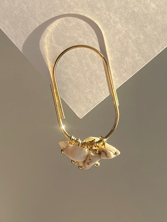 Marque page pierres blanches