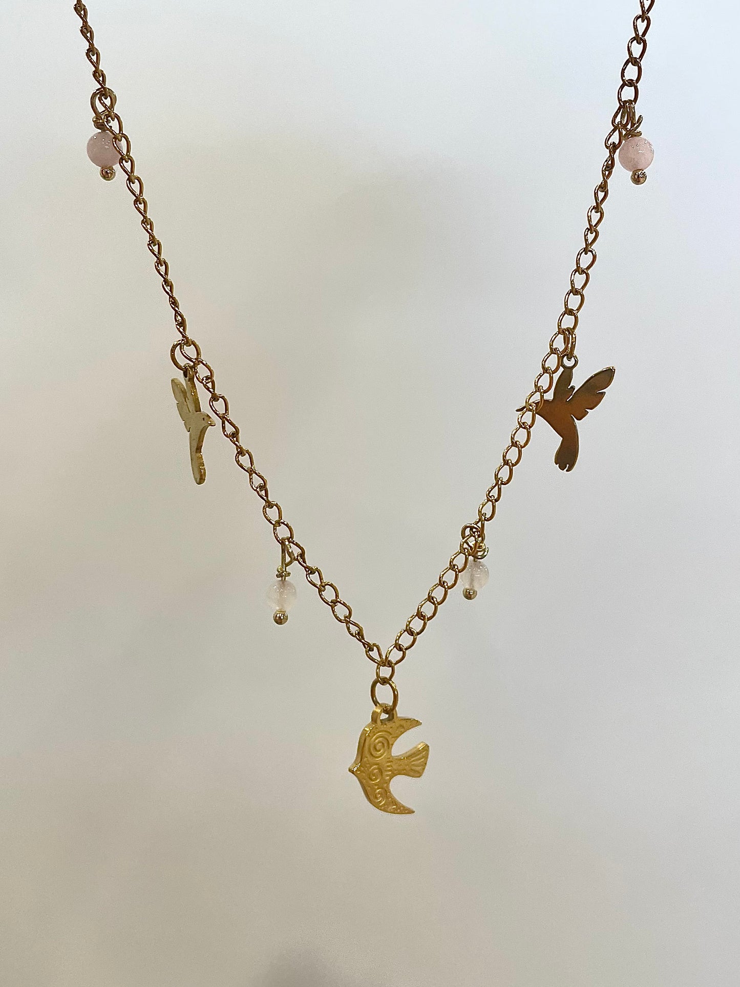 Chaîne 3 pendentifs à personnaliser lili rose