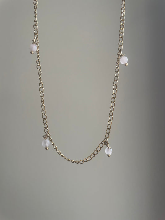 Chaîne 3 pendentifs à personnaliser lili rose