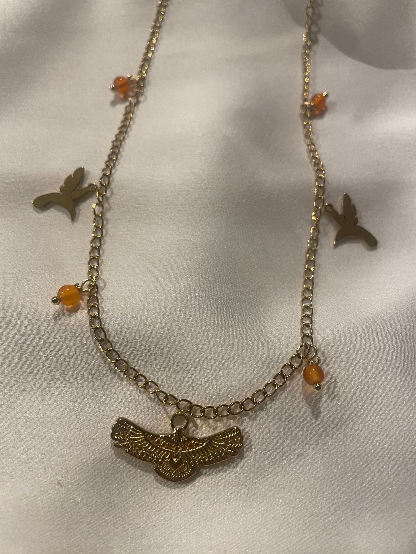 Chaîne 3 pendentifs à personnaliser lili rouge