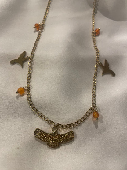 Chaîne 3 pendentifs à personnaliser lili rouge