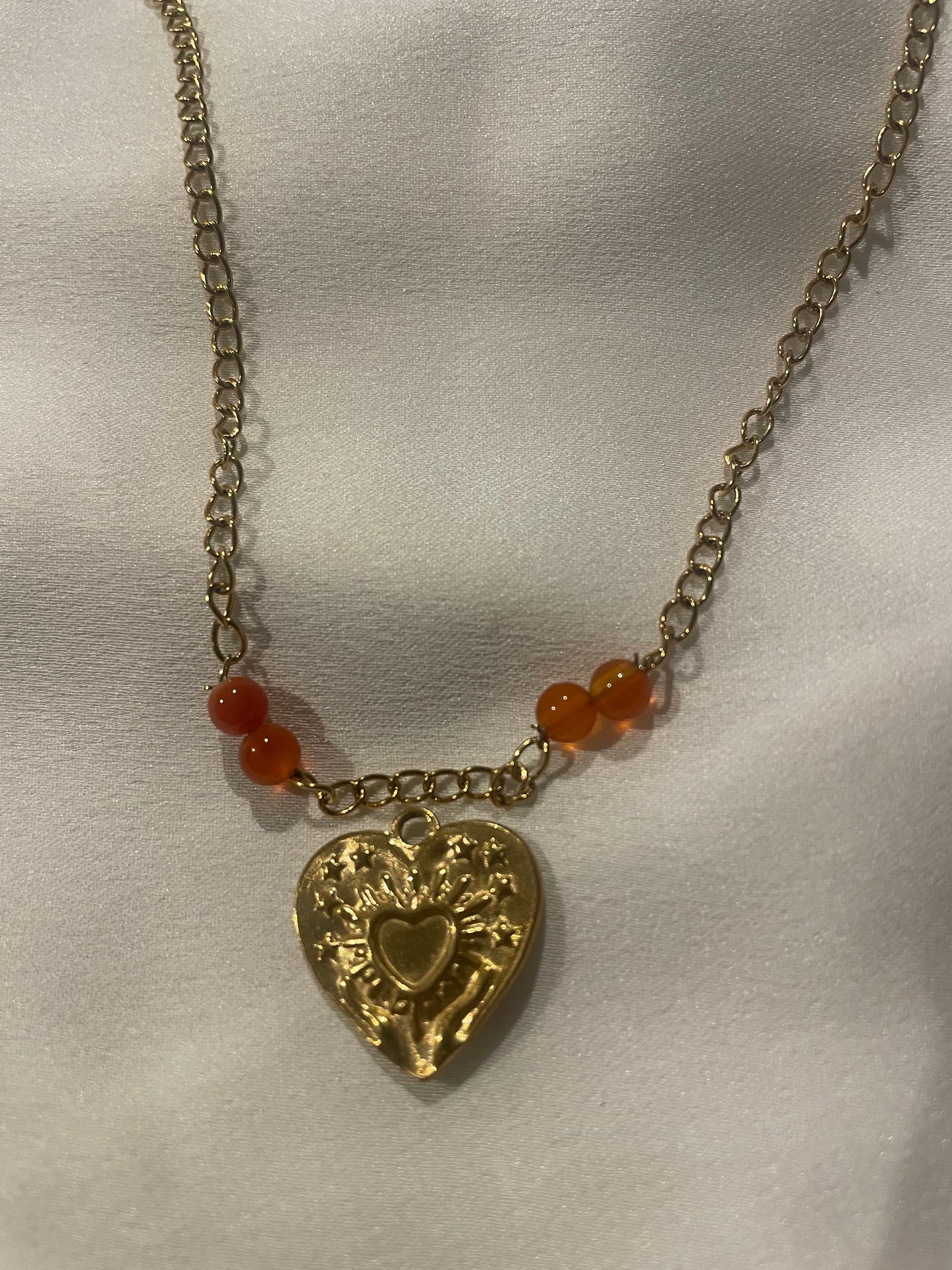Chaîne 1 pendentif à personnaliser Cornaline