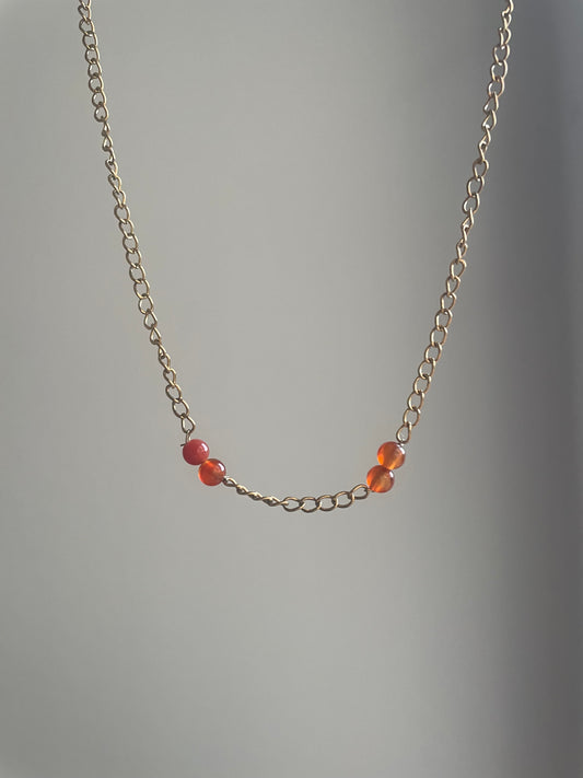 Chaîne 1 pendentif à personnaliser Cornaline