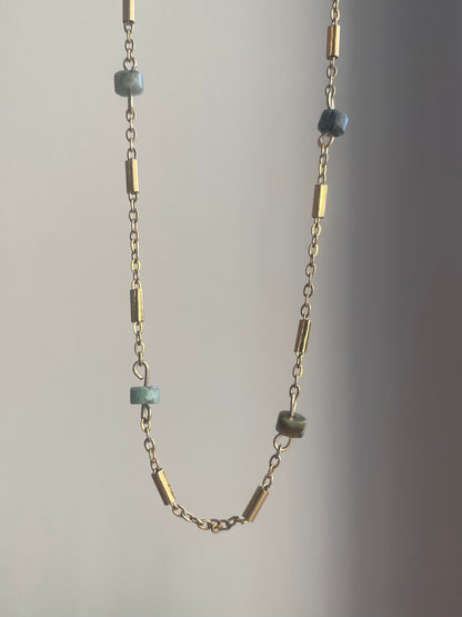 Chaîne 3 pendentifs à personnaliser Sol vert