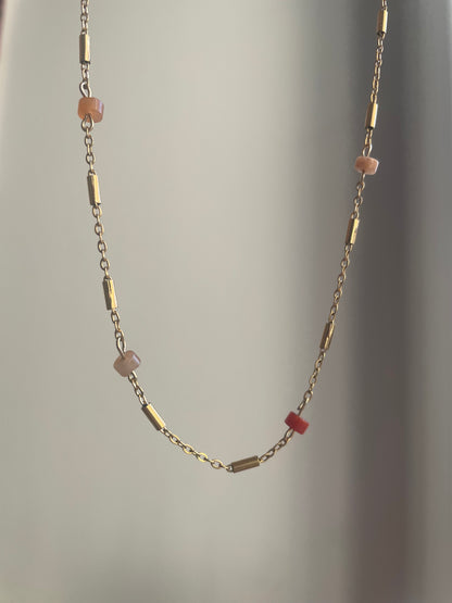 Chaîne 3 pendentifs à personnaliser Sol rouge